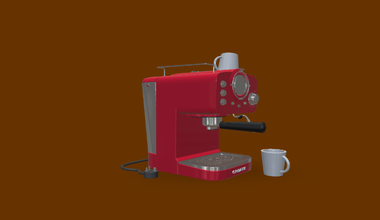 咖啡机电子电器咖啡机,生活电器gltf,glb模型下载，3d模型下载