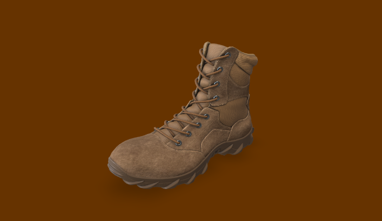 军靴生活用品鞋子,靴子,军队gltf,glb模型下载，3d模型下载