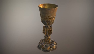 哥特圣杯文物雕塑哥特圣杯,欧洲gltf,glb模型下载，3d模型下载