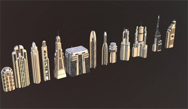 星球大战：科洛桑建筑建筑科幻,星球大战,建筑gltf,glb模型下载，3d模型下载