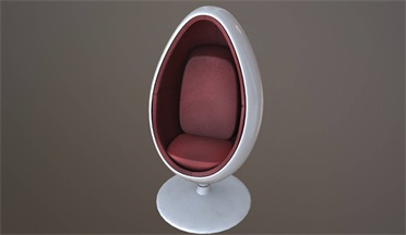 蛋椅家具家具,椅子,蛋gltf,glb模型下载，3d模型下载