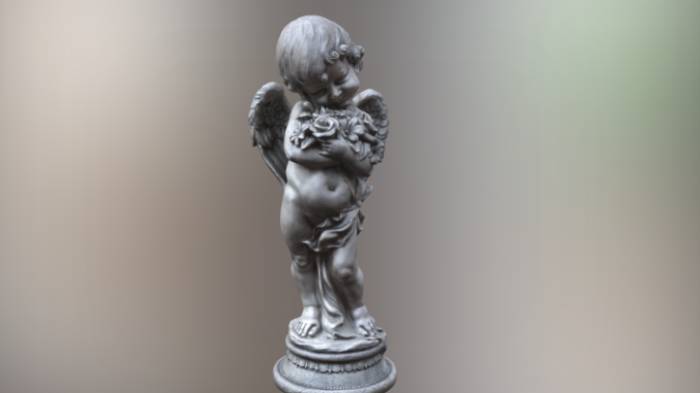 情人节娃娃雕塑gltf,glb模型下载，3d模型下载