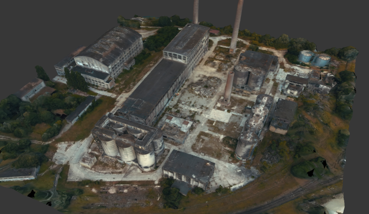 废弃化工厂区扫描家居|建筑工厂gltf,glb模型下载，3d模型下载