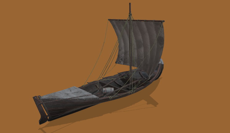 帆船船艇船,木船gltf,glb模型下载，3d模型下载