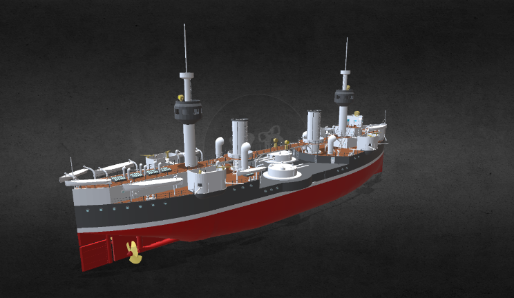 军舰船艇船,舰艇gltf,glb模型下载，3d模型下载