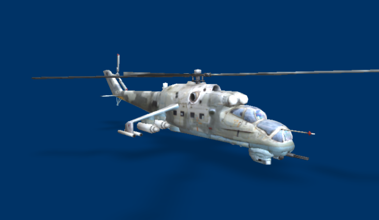 Mi-24 Hind�村���哄�ㄧ��gltf,glb妯″��涓�杞斤�3d妯″��涓�杞�
