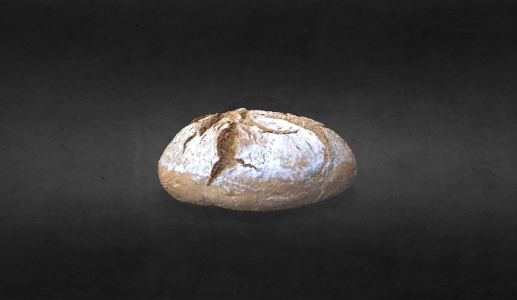 面包食品饮料奶油面包gltf,glb模型下载，3d模型下载