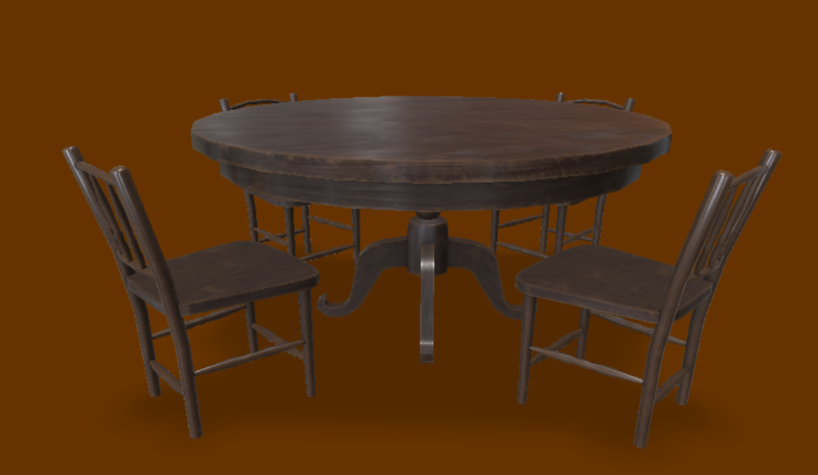 餐桌椅家具家具,桌子,椅子gltf,glb模型下载，3d模型下载