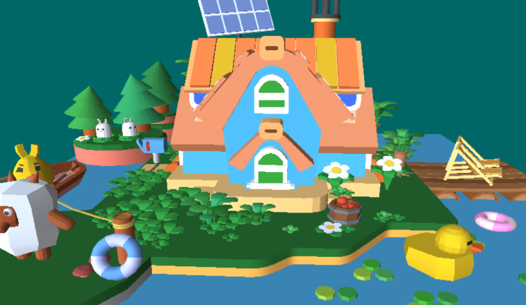 海上小屋游戏|场景卡通,像素,农场gltf,glb模型下载，3d模型下载
