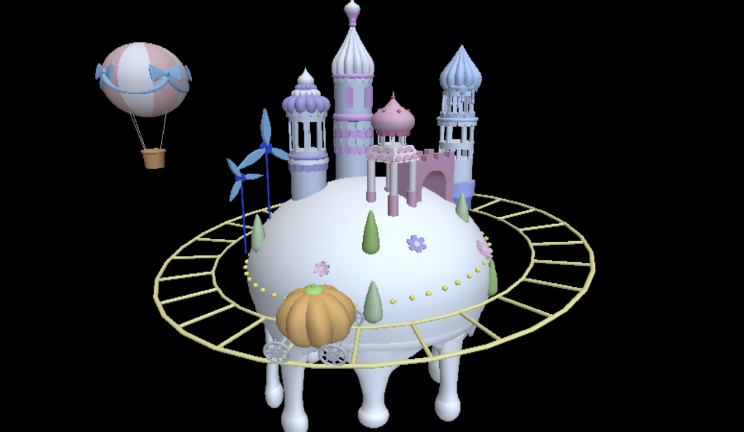糖果城堡游戏|场景卡通,建筑gltf,glb模型下载，3d模型下载