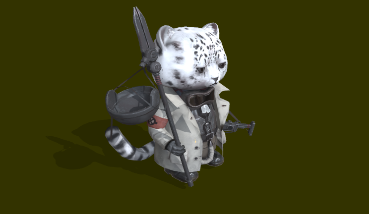 士兵猫动物动物,士兵,武器gltf,glb模型下载，3d模型下载