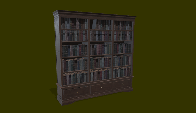 欧式书柜家具家具,书柜,欧式,古典,实木gltf,glb模型下载，3d模型下载