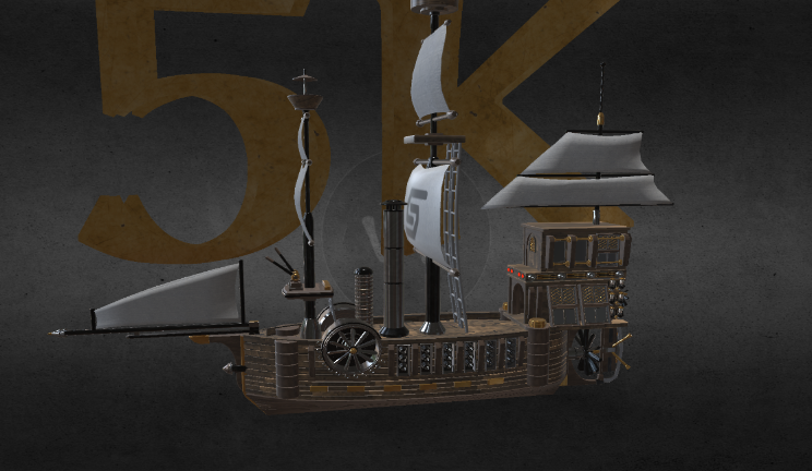 帆船船艇帆船,动画gltf,glb模型下载，3d模型下载