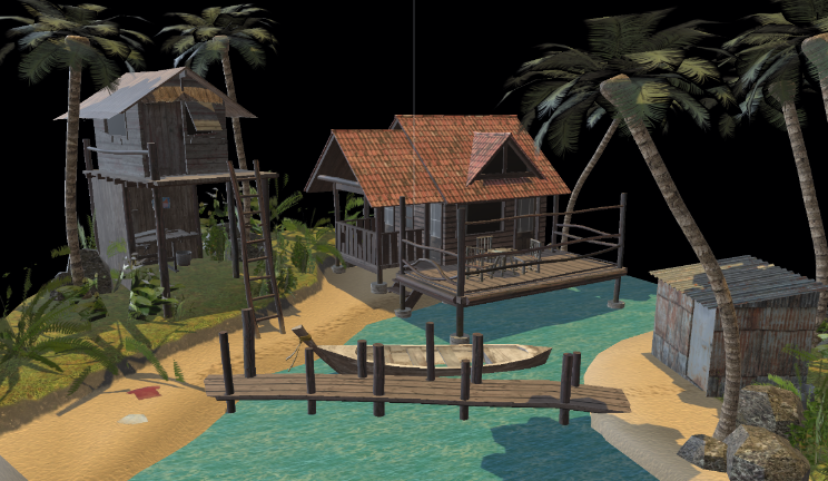 海边家居|建筑gltf,glb模型下载，3d模型下载