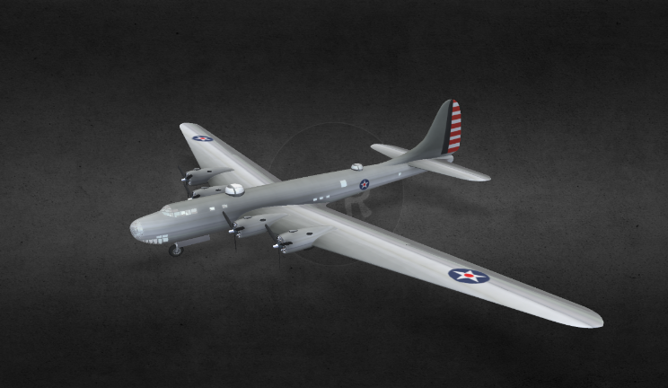 美国轰炸机飞机航天飞机,轰炸机gltf,glb模型下载，3d模型下载
