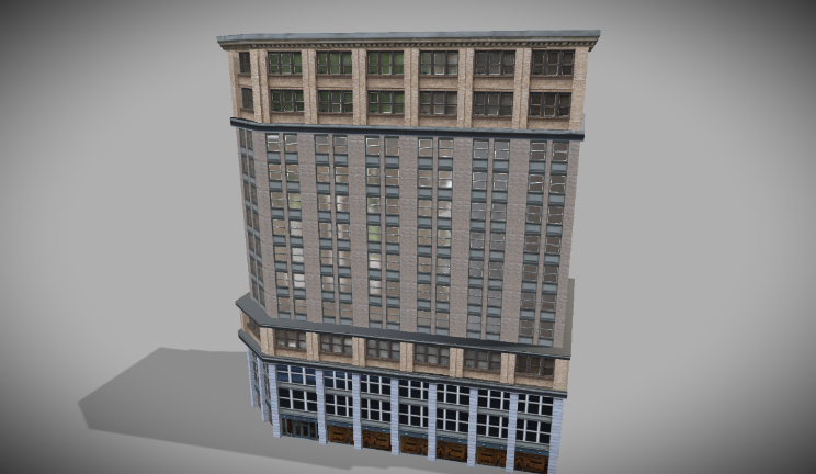 建筑低模家居|建筑建筑,楼gltf,glb模型下载，3d模型下载