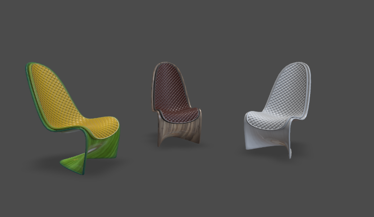 椅子家具家具,椅子,皮gltf,glb模型下载，3d模型下载