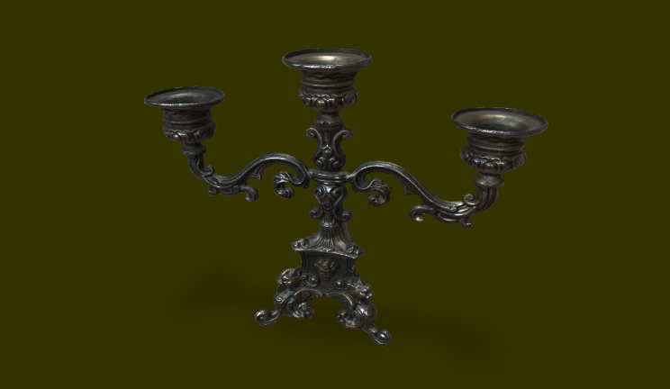 复古烛台家具灯,蜡烛gltf,glb模型下载，3d模型下载
