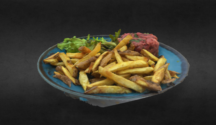 牛排薯条食品饮料食物,蔬菜,肉gltf,glb模型下载，3d模型下载