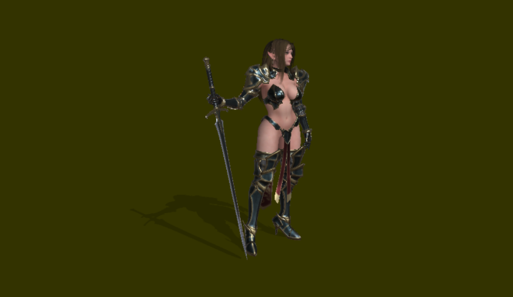  精灵剑圣人物女性,人物,角色gltf,glb模型下载，3d模型下载
