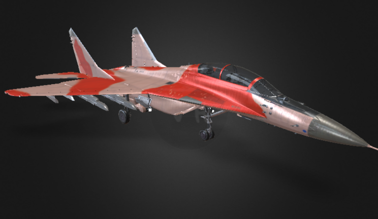 米格战斗机飞机航天飞机,战斗机gltf,glb模型下载，3d模型下载