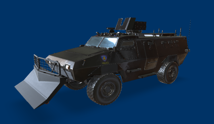 装甲警车车辆汽车,警车,装甲车gltf,glb模型下载，3d模型下载