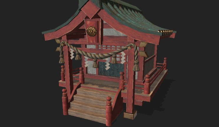 日本神社gltf,glb模型下载，3d模型下载