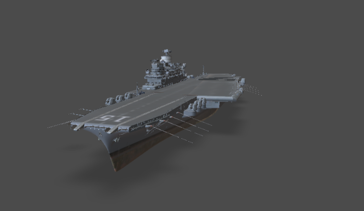 中国PLAN Project.891航空母舰船艇船,航母,军事gltf,glb模型下载，3d模型下载