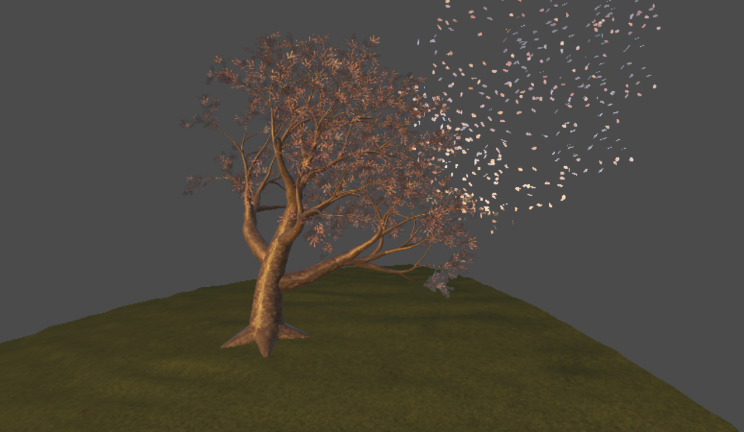 樱花树石头植物gltf,glb模型下载，3d模型下载