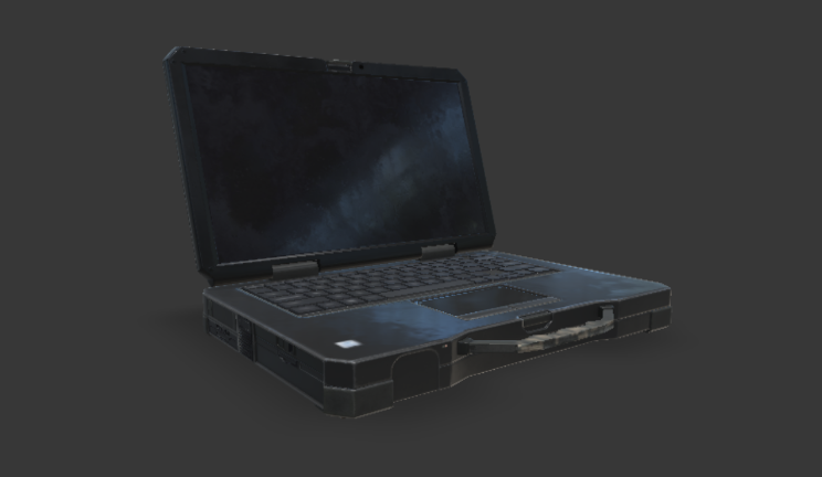 军用笔记本电脑gltf,glb模型下载，3d模型下载