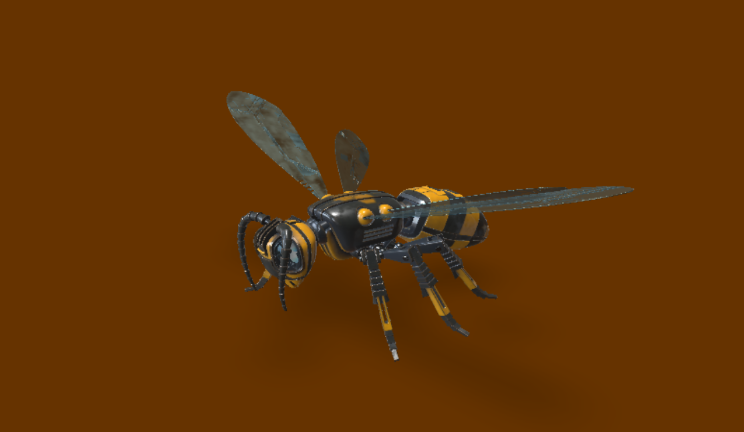 机器人黄蜂动物动物,机器人,动画gltf,glb模型下载，3d模型下载