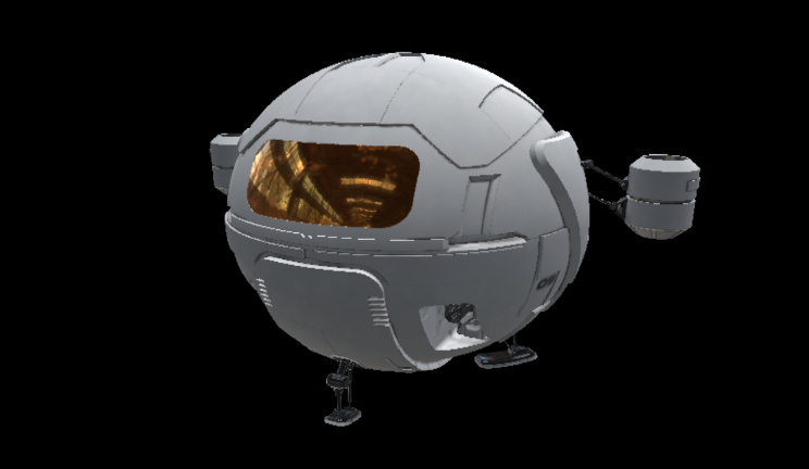 球形飞船飞机航天gltf,glb模型下载，3d模型下载